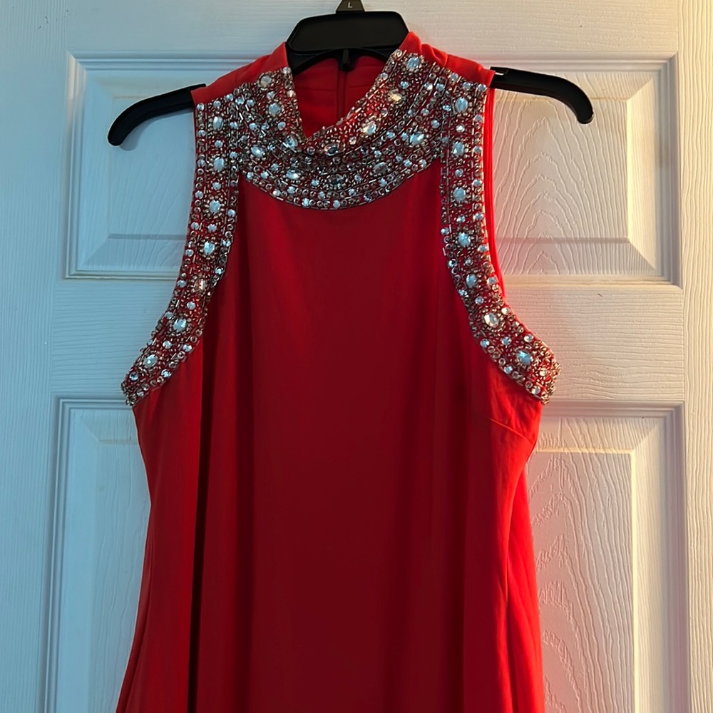 DressXL burnt orange color gold around neck worn once